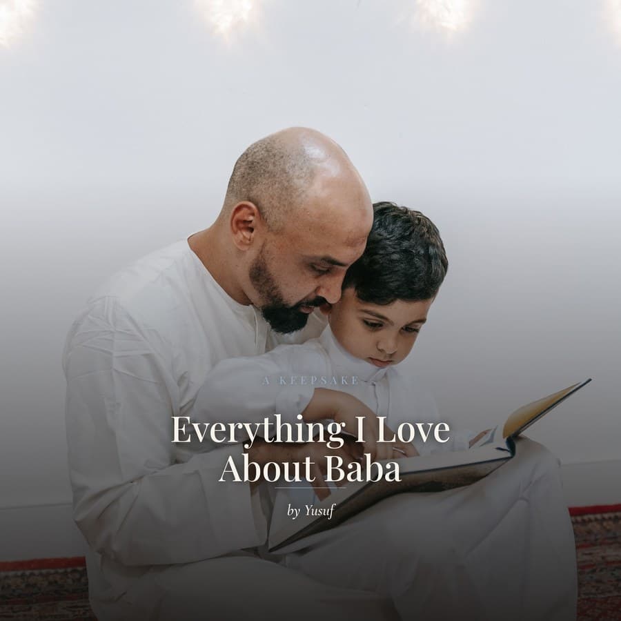 A hardcover keepsake, Everything I Love About Baba
